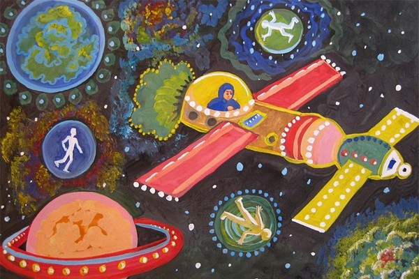 Выставка «Объединенные космосом» в Государственной детской библиотеке