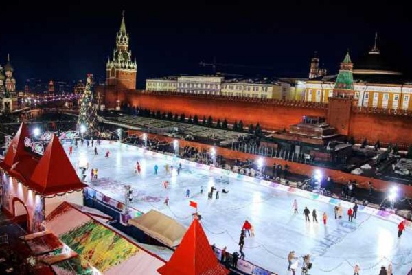 Открытие ГУМ-катка на Красной площади