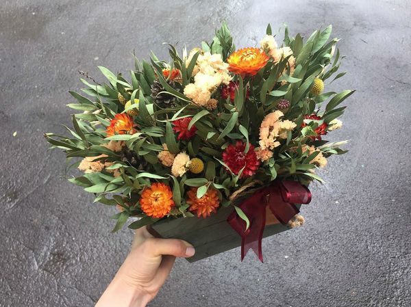 Мастер-класс по созданию корзинки из сухоцветов
