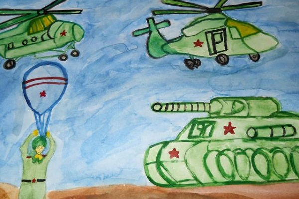 Выставка детского рисунка «Папин праздник»