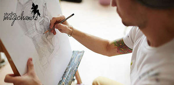 Мастер-классы по созданию фруктовой, цветочной композиции и украшений из полимерной глины, правополушарное рисование и эбру в студии Magichands!