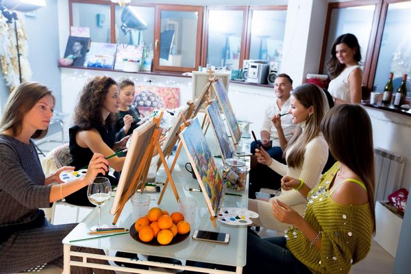 Арт-вечеринка Draw Up Studio: «Плавучая деревня»