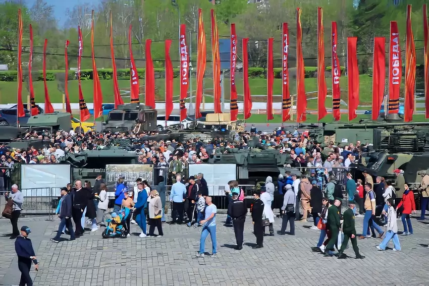 Выставка трофейной техники на Поклонной горе