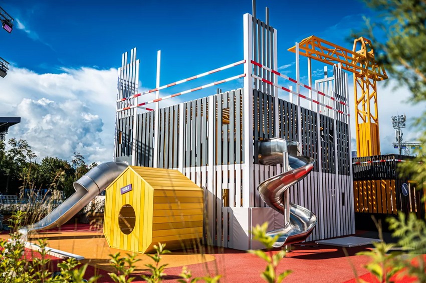 Необычная строительная детская площадка открылась в Лужниках