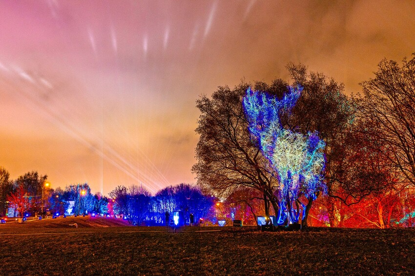 На Воробьевых горах покажут световые представления в рамках фестиваля «Зима в Москве»