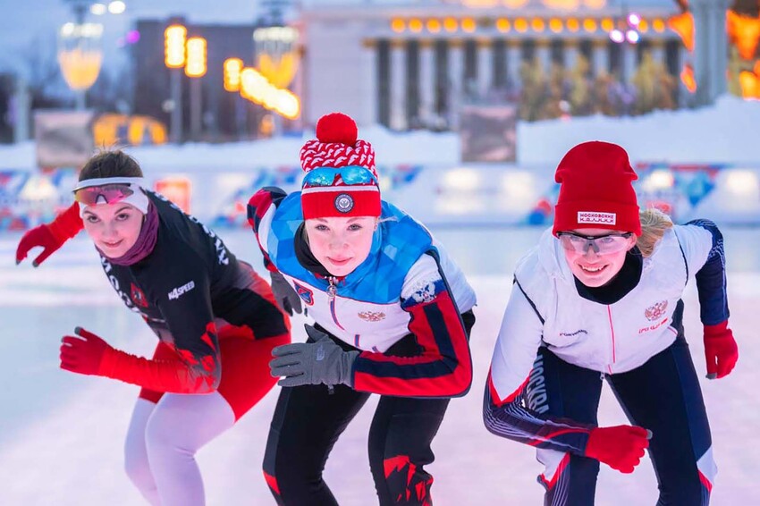 Фестиваль конькобежного спорта «Московские молнии» на ВДНХ