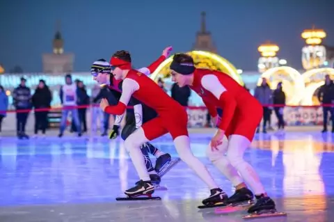 Фестиваль конькобежного спорта «Московские молнии» на ВДНХ