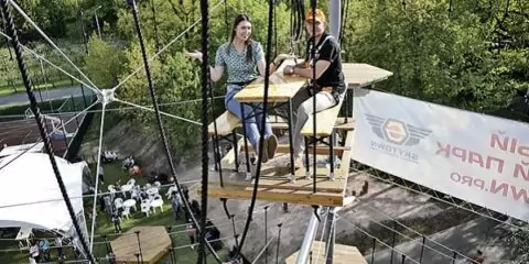 Веревочный панд-парк «Sky Town» на ВДНХ