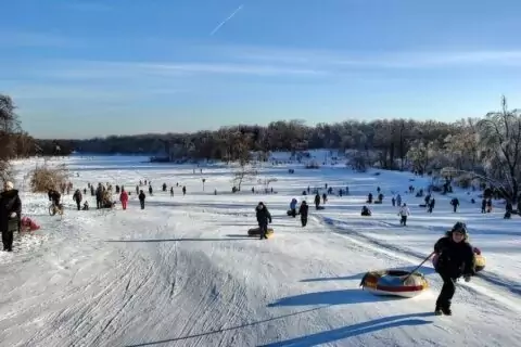 Тюбинговая горка в Кузьминках